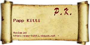 Papp Kitti névjegykártya