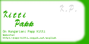 kitti papp business card